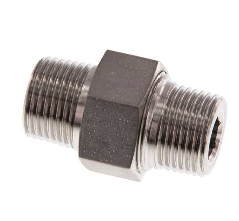 Double Nipple R3/8'' Separable Stainless Steel Conical Seal 40bar (562.0psi)