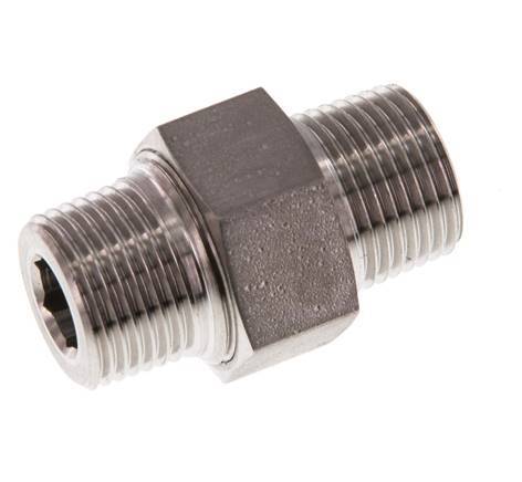 Doppelnippel R3/8'' Trennbare konische Dichtung aus Edelstahl 40bar (562.0psi)