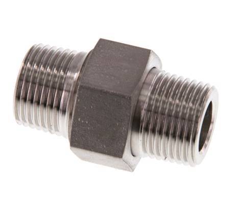 Doppelnippel R3/8'' Trennbare konische Dichtung aus Edelstahl 40bar (562.0psi)
