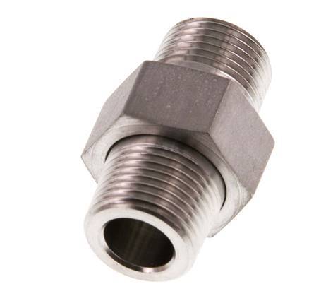 Doppelnippel R3/8'' Trennbare konische Dichtung aus Edelstahl 40bar (562.0psi)