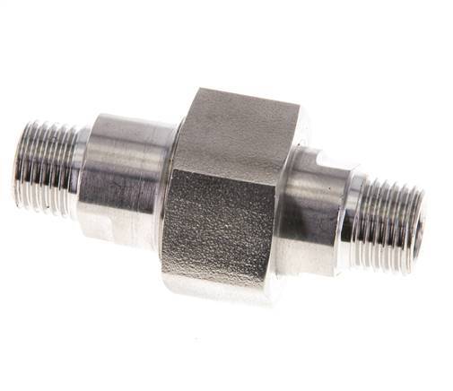 Double Nipple R1/4'' Separable Stainless Steel Flat Seal PTFE 40bar (562.0psi)