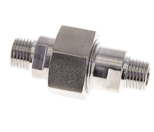 Doppelnippel R1/4'' trennbar Edelstahl Flachdichtung PTFE 40bar (562.0psi)