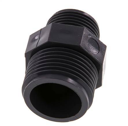 Reducing Double Nipple G3/4'' x G1'' PVC-U 16bar (224.8psi) EN 1452-3 [2 Pieces]