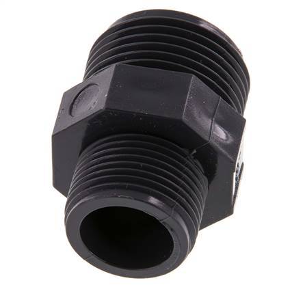 Reducing Double Nipple G3/4'' x G1'' PVC-U 16bar (224.8psi) EN 1452-3 [2 Pieces]
