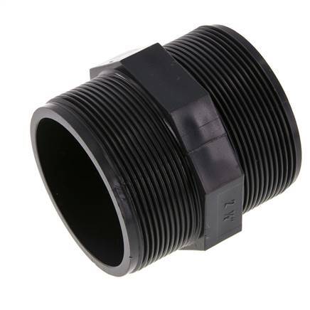 Reducing Double Nipple G2 1/2'' PVC-U 16bar (224.8psi) EN 1452-3
