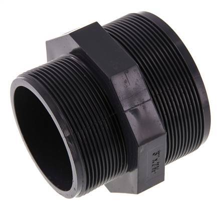 Reduzier-Doppelnippel G2 1/2'' x G3'' PVC-U 16bar (224,8psi) EN 1452-3