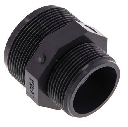 Reduzier-Doppelnippel G1 1/2'' x G2'' PVC-U 16bar (224,8psi) EN 1452-3