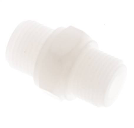 Double Nipple G3/8'' PVDF 10bar (140.5psi) FDA 22mm Hex