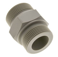 Doppelnippel G1 1/2'' Polypropylen (pp) 10bar (140,5psi) FDA 55mm Sechskant