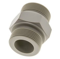Doppelnippel G1 1/2'' Polypropylen (pp) 10bar (140,5psi) FDA 55mm Sechskant