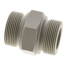Doppelnippel G1 1/2'' Polypropylen (pp) 10bar (140,5psi) FDA 55mm Sechskant