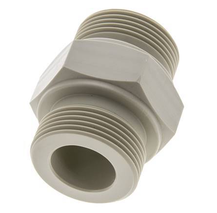 Doppelnippel G1 1/4'' Polypropylen (pp) 10bar (140,5psi) FDA 50mm Sechskant