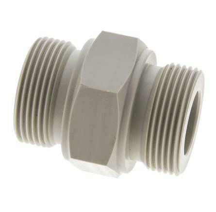Doppelnippel G1 1/4'' Polypropylen (pp) 10bar (140,5psi) FDA 50mm Sechskant