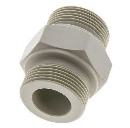 Doppelnippel G1 1/4'' Polypropylen (pp) 10bar (140,5psi) FDA 50mm Sechskant
