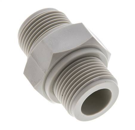 Doppelnippel G3/4'' Polypropylen (pp) 10bar (140,5psi) FDA 36mm Sechskant