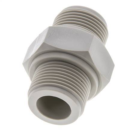Doppelnippel G3/4'' Polypropylen (pp) 10bar (140,5psi) FDA 36mm Sechskant