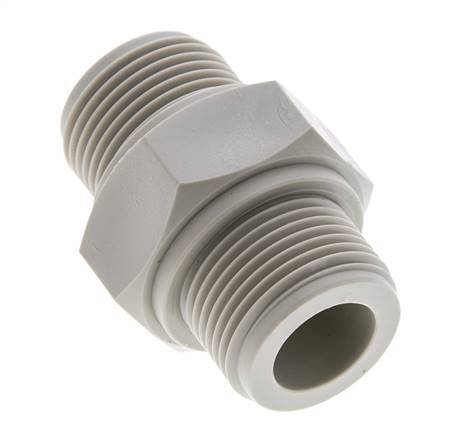 Doppelnippel G3/4'' Polypropylen (pp) 10bar (140,5psi) FDA 36mm Sechskant