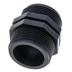 Doppelnippel G1 1/2'' Polypropylen (pp) 10bar (140,5psi) FDA 54mm Sechskant
