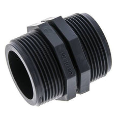 Doppelnippel G1 1/2'' Polypropylen (pp) 10bar (140,5psi) FDA 54mm Sechskant