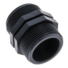 Doppelnippel G1 1/2'' Polypropylen (pp) 10bar (140,5psi) FDA 54mm Sechskant