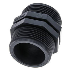 Doppelnippel G1 1/2'' Polypropylen (pp) 10bar (140,5psi) FDA 54mm Sechskant