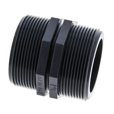 Doppelnippel G2'' Polypropylen (pp) 10bar (140,5psi) FDA 64mm Sechskant