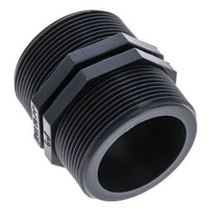 Doppelnippel G2'' Polypropylen (pp) 10bar (140,5psi) FDA 64mm Sechskant