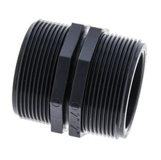 Doppelnippel G2'' Polypropylen (pp) 10bar (140,5psi) FDA 64mm Sechskant