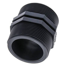 Doppelnippel G2'' Polypropylen (pp) 10bar (140,5psi) FDA 64mm Sechskant