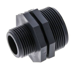 Reduzier-Doppelnippel G1'' x G1 1/2'' Polypropylen (pp) 10bar (140,5psi) FDA 54mm Sechskant