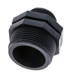 Reduzier-Doppelnippel G1'' x G1 1/2'' Polypropylen (pp) 10bar (140,5psi) FDA 54mm Sechskant