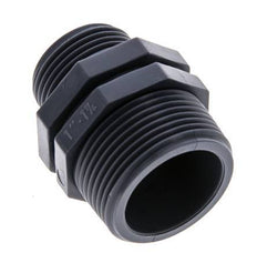 Reduzier-Doppelnippel G1'' x G1 1/4'' Polypropylen (pp) 10bar (140,5psi) FDA 46mm Sechskant