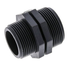 Reduzier-Doppelnippel G1 1/4'' x G1 1/2'' Polypropylen (pp) 10bar (140,5psi) FDA 54mm Sechskant