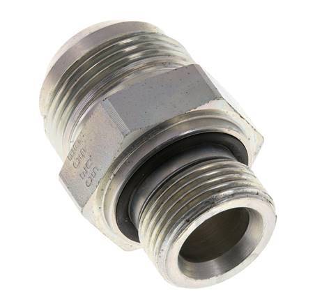JIC Doppelnippel G3/4'' x UN 1-5/16''-12 Stahl NBR 170bar (2388.5psi)