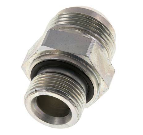 JIC Doppelnippel G3/4'' x UN 1-5/16''-12 Stahl NBR 170bar (2388.5psi)