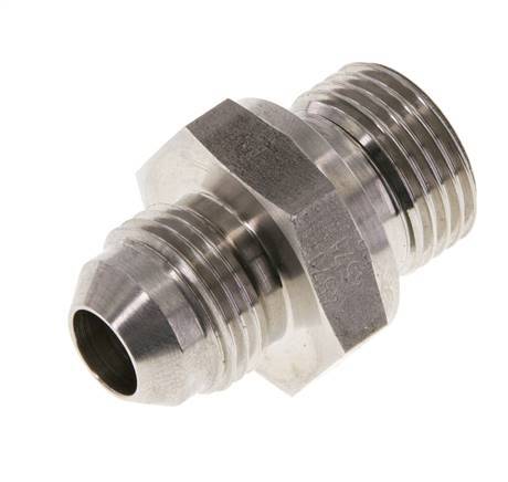 JIC Doppelnippel G1/2'' x UNF 3/4''-16 Edelstahl FKM 275bar (3863.75psi)