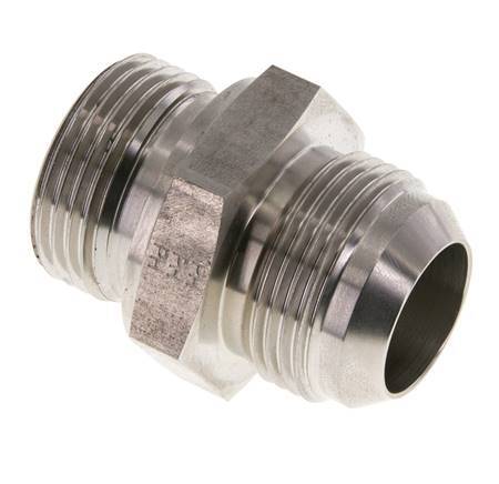 JIC Doppelnippel G1'' x UN 1-5/16''-12 Edelstahl FKM 170bar (2388.5psi)