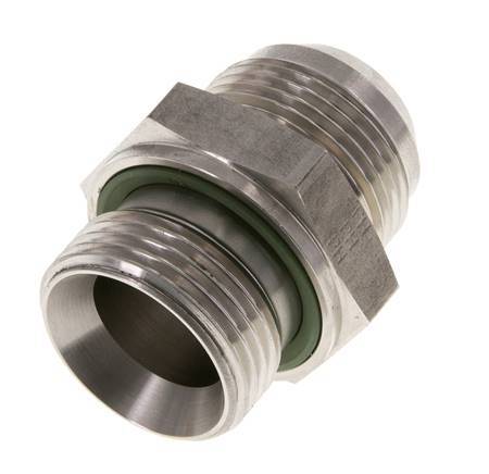 JIC Doppelnippel G1'' x UN 1-5/16''-12 Edelstahl FKM 170bar (2388.5psi)
