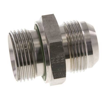 JIC Doppelnippel G1'' x UN 1-5/16''-12 Edelstahl FKM 170bar (2388.5psi)