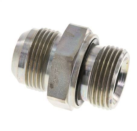 JIC Doppelnippel G1'' x UN 1-5/16''-12 Stahl NBR 170bar (2388.5psi)