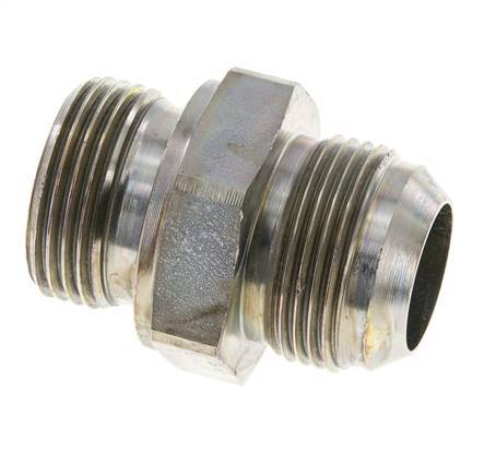 JIC Doppelnippel G1'' x UN 1-5/16''-12 Stahl NBR 170bar (2388.5psi)