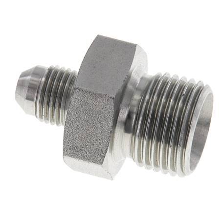 JIC-Doppelnippel G1/2'' x UNF 1/2''-20 Stahl NBR 275bar (3863.75psi)