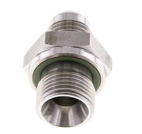 JIC Doppelnippel G3/8'' x UNF 9/16''-18 Edelstahl FKM 275bar (3863.75psi)