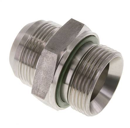 JIC Doppelnippel G1 1/4'' x UN 1-5/8''-12 Edelstahl FKM 140bar (1967.0psi)