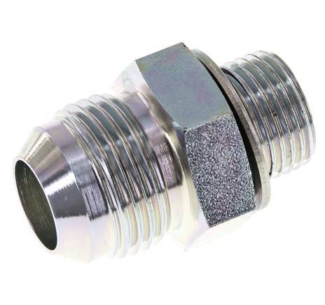 JIC Doppelnippel G1/2'' x UN 1-1/16''-12 Stahl NBR 210bar (2950.5psi)