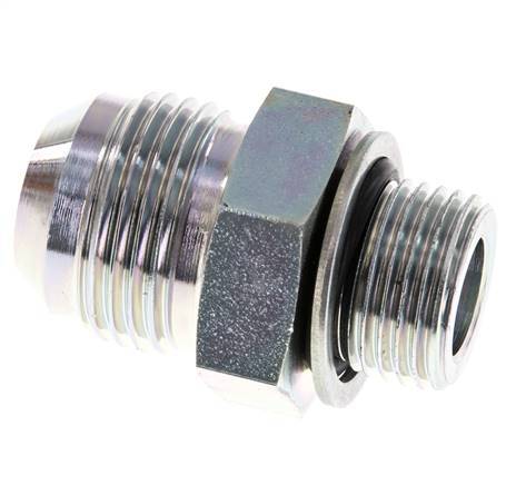JIC Doppelnippel G1/2'' x UN 1-1/16''-12 Stahl NBR 210bar (2950.5psi)