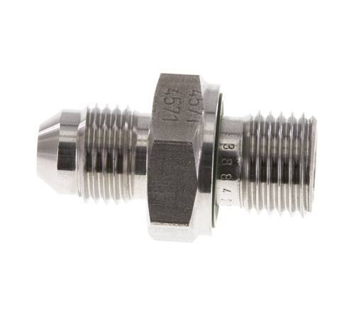 JIC Doppelnippel G1/4'' x UNF 1/2''-20 Edelstahl FKM 275bar (3863.75psi)