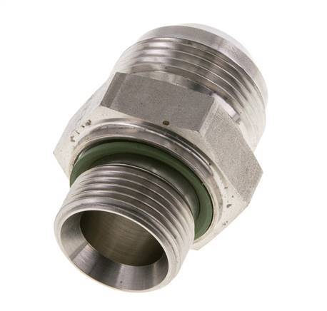 JIC Doppelnippel G3/4'' x UN 1-5/16''-12 Edelstahl FKM 170bar (2388.5psi)