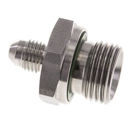 JIC Doppelnippel G1/2'' x UNF 7/16''-20 Edelstahl FKM 310bar (4355.5psi)