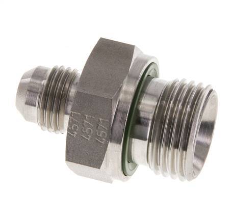 JIC Doppelnippel G1/2'' x UNF 9/16''-18 Edelstahl FKM 275bar (3863.75psi)